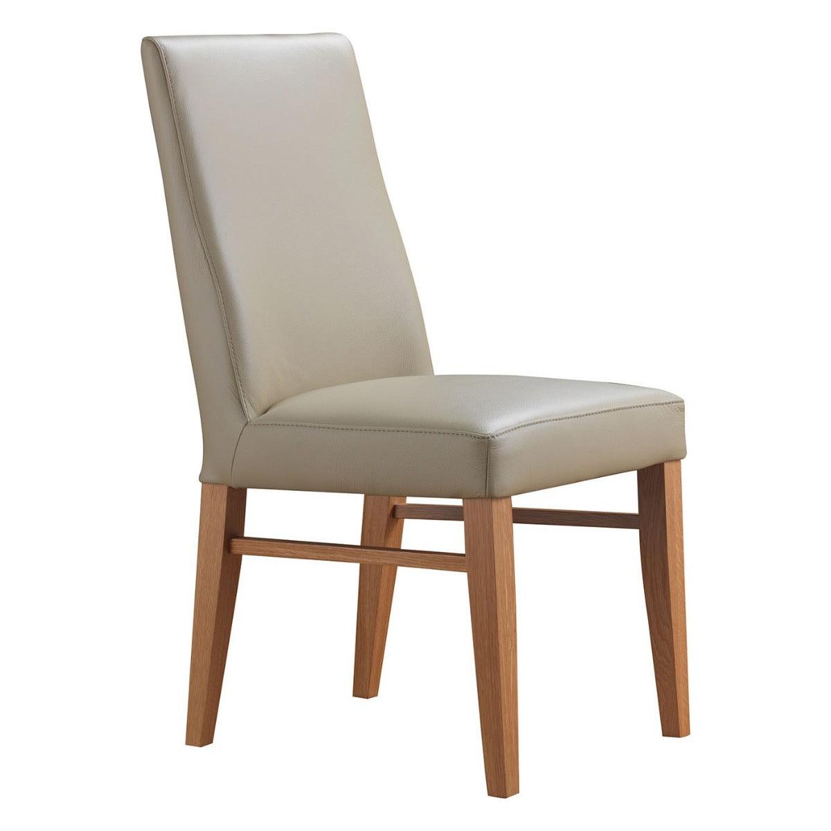 TERI TOP GRAIN LEATHER DINING CHAIR IN MOCHA/BLACKWOOD - MyChocolateWood