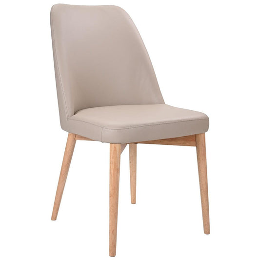 GLADIS TOP GRAIN LEATHER DINING CHAIR IN MOCHA - MyChocolateWood