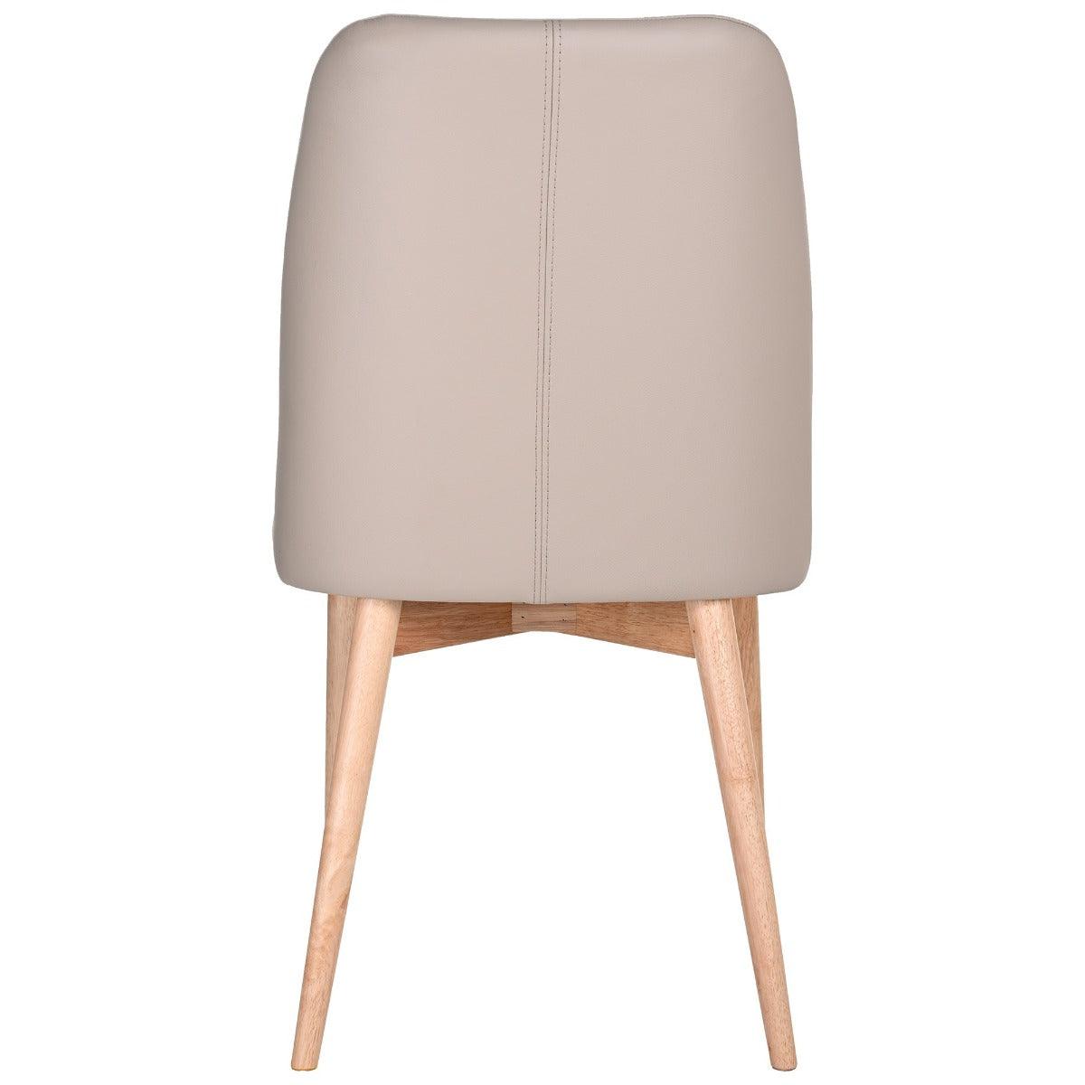 GLADIS TOP GRAIN LEATHER DINING CHAIR IN MOCHA - MyChocolateWood