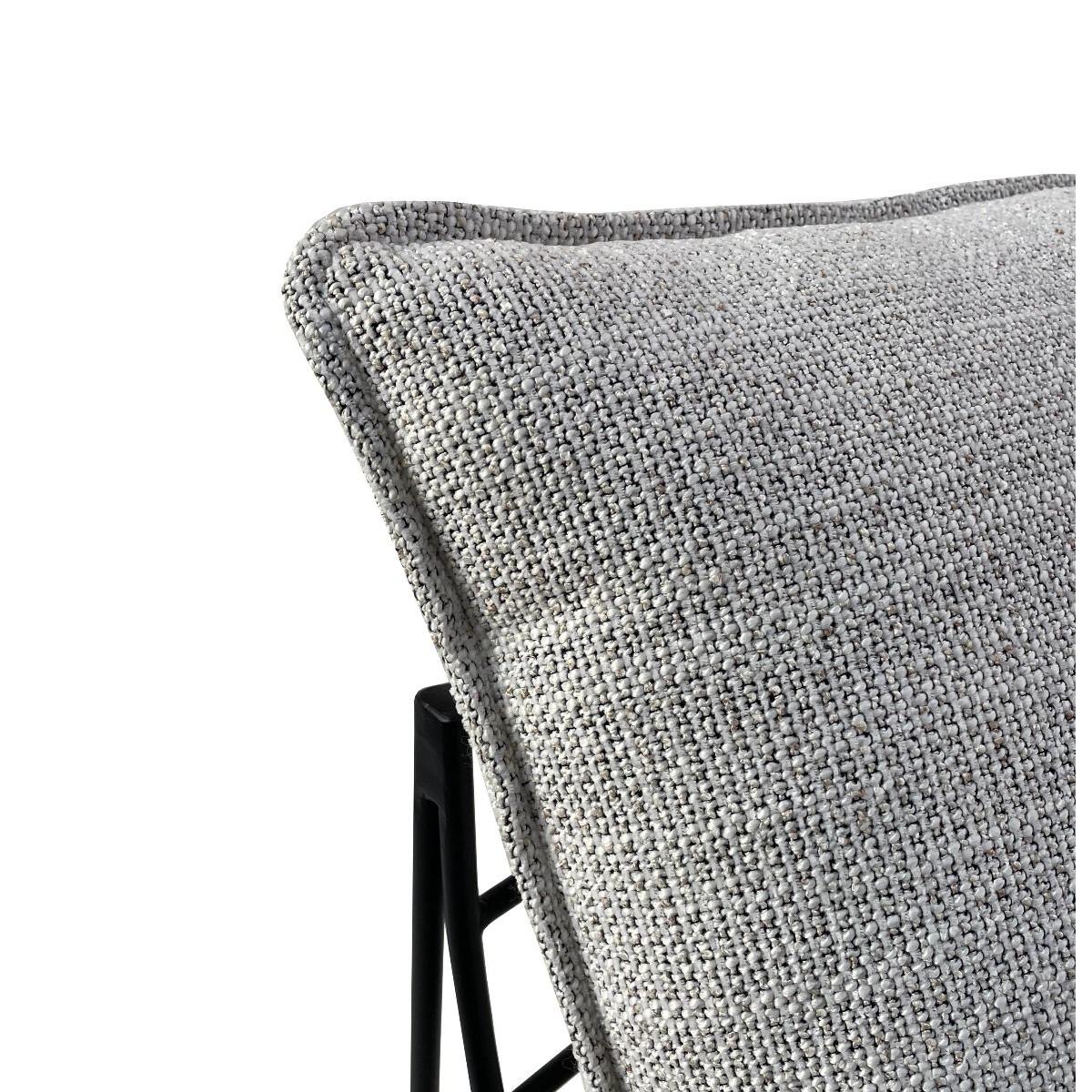 SILVA FABRIC ARMLESS LOUNGE CHAIR EASY CHAIR ACCENT CHAIR IN WINTER