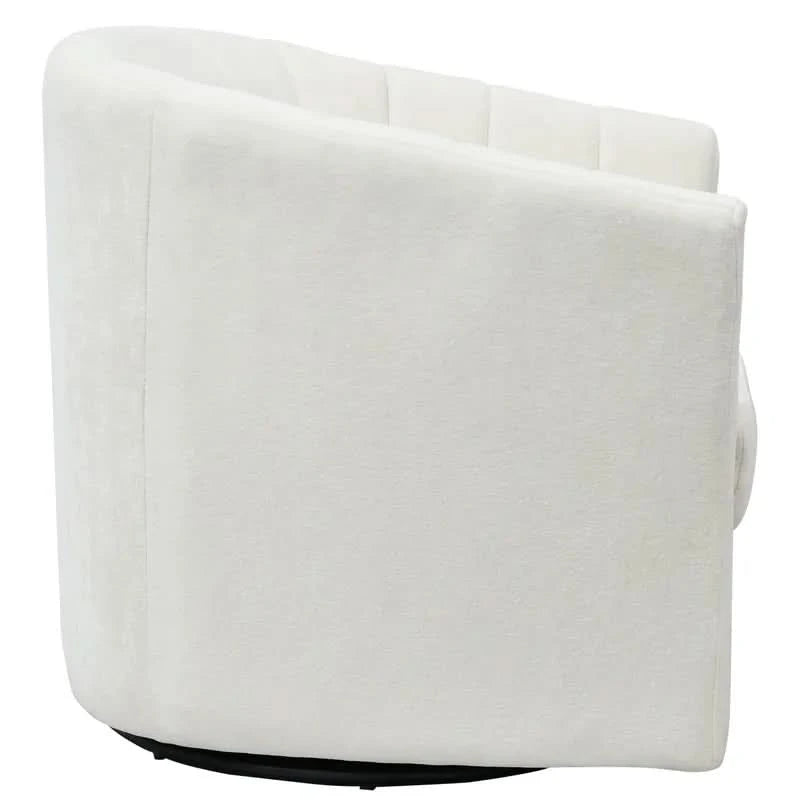 WINTHROP SWIVEL ARMCHAIR CHAIR/OCCASIONAL IVORY CHENILLE