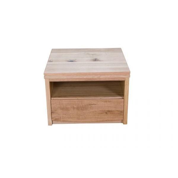 NOREEN LAMP TABLESIDE TABLE WITH 1 DRAWER - MyChocolateWood