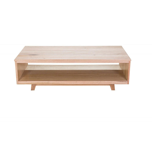 GRANVILLE SOLID TASSIE OAK COFFEE TABLE IN CLEAR LACQUER FINISH - MyChocolateWood