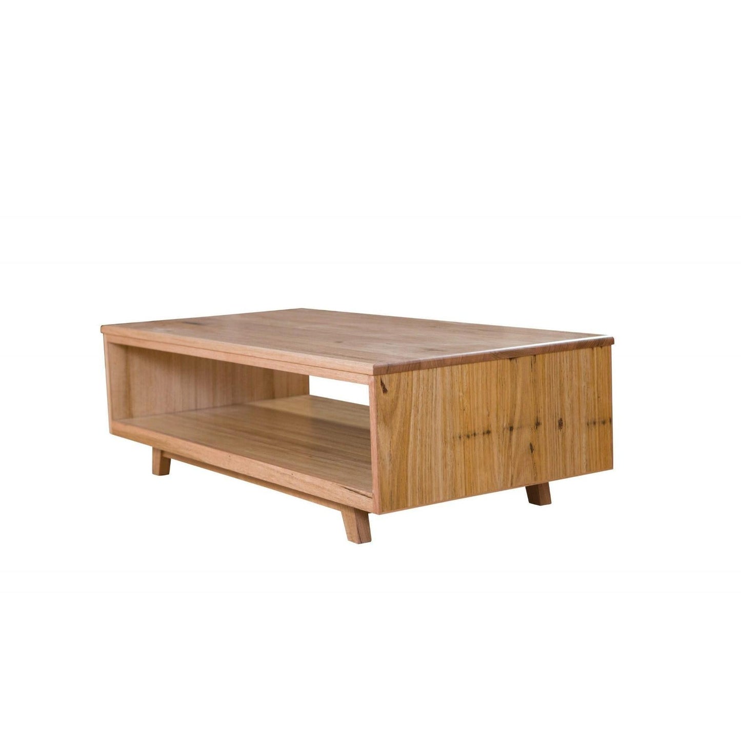 GRANVILLE SOLID TASSIE OAK COFFEE TABLE IN CLEAR LACQUER FINISH - MyChocolateWood