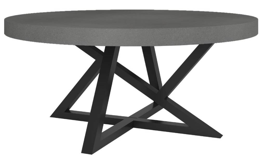 ANTHEA 2-TONE CONCRETE & ACACIA ROUND COFFEE TABLE