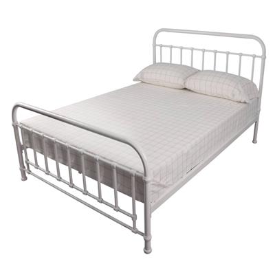 PICOLA QUEEN METAL BED WHITE