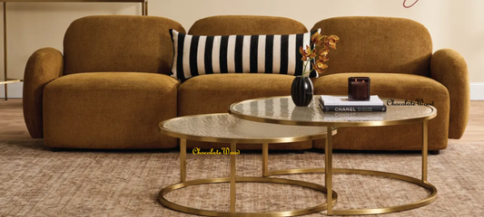 LORELEI 3-SEATER MODULAR SOFA CHENILLE TOFFEE COLOUR