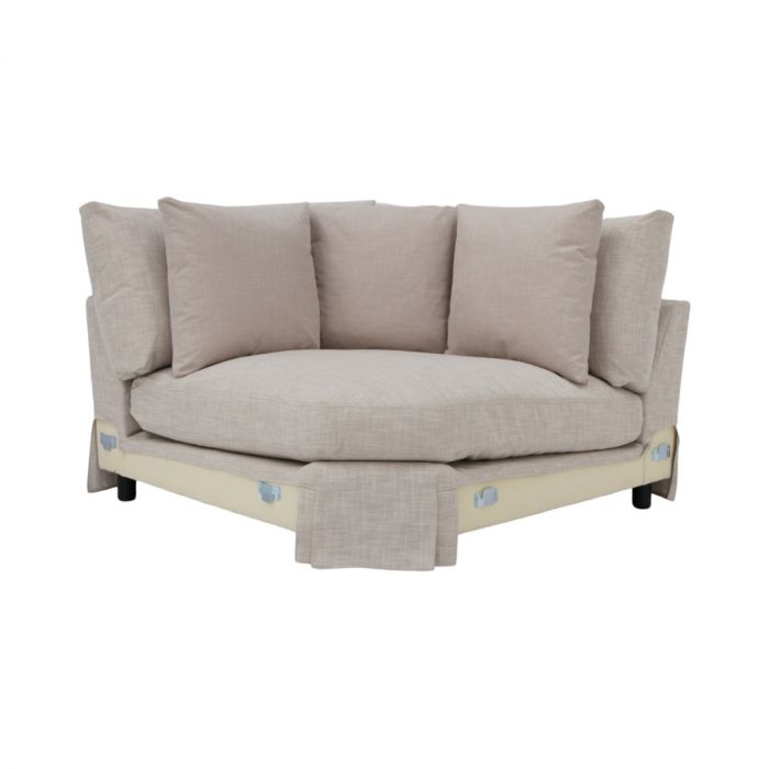 LIVINGSTON FABRIC HEXAGONAL WEDGE/ LOUNGE SOFA/ARMLESS LOUNGE CHAIR 'LEMAY' COLOUR