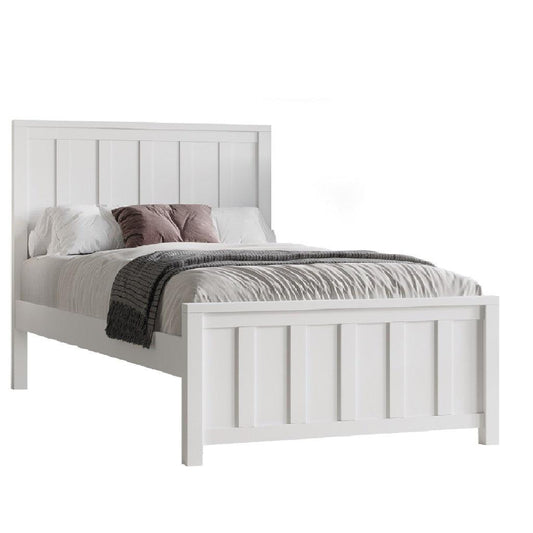 BAYLIN RUBBERWOOD DOUBLE BED WHITE
