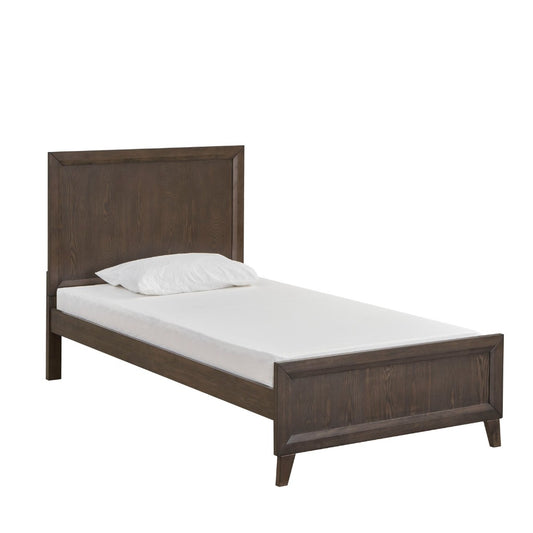 KASIANE RUSTIC RUBBERWOOD KING SINGLE BED CAFE GREY COLOUR