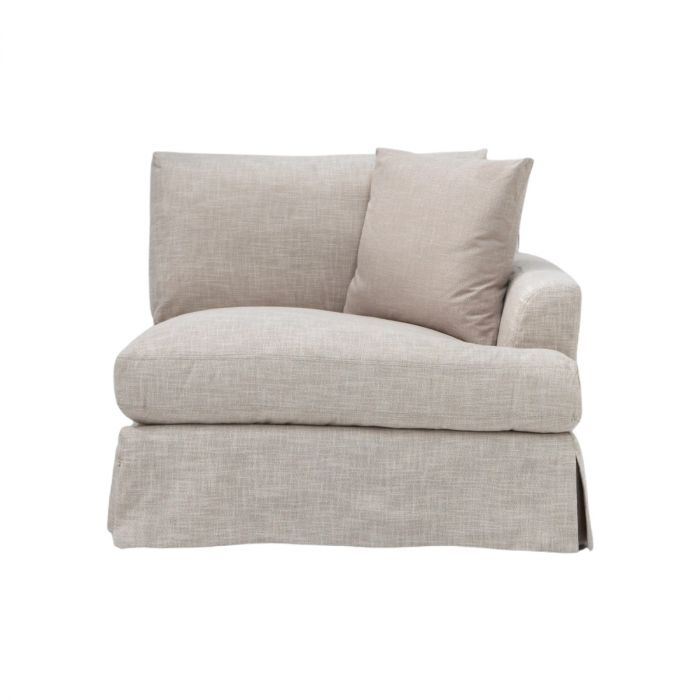 LIVINGSTON RAF FABRIC LOUNGE CHAIR 'LEMAY' KHAKI COLOUR