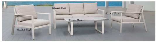 MONARD 4 PIECE OUTDOOR SOFA SET CREAM