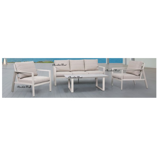 MONARD 4 PIECE OUTDOOR SOFA SET CREAM