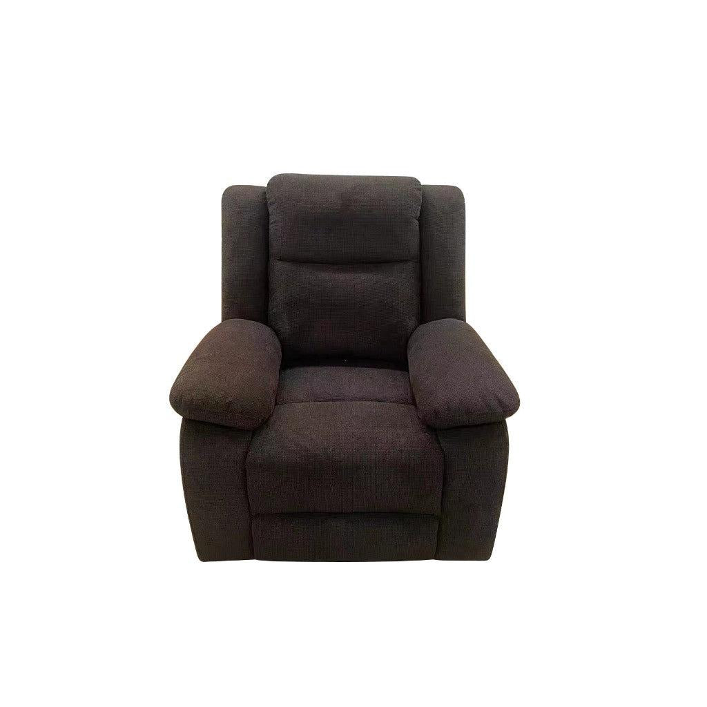 ELLINGTON FABRIC MANUAL SINGLE RECLINER ARMCHAIR LICORICE