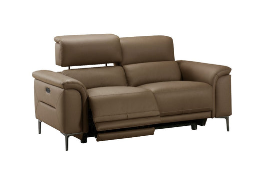 TARQUIN BROWN LEATHER 2-SEATER DUAL MOTOR ELECTRIC RECLINER SOFA W/POWERED HEADREST (Copy)