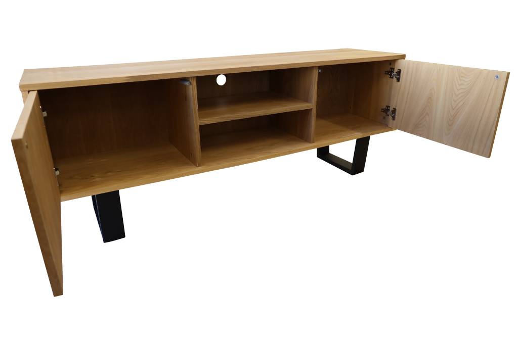 SHERINGHAM ELM TIMBER 2-DOOR ETU TV UNIT NATURAL
