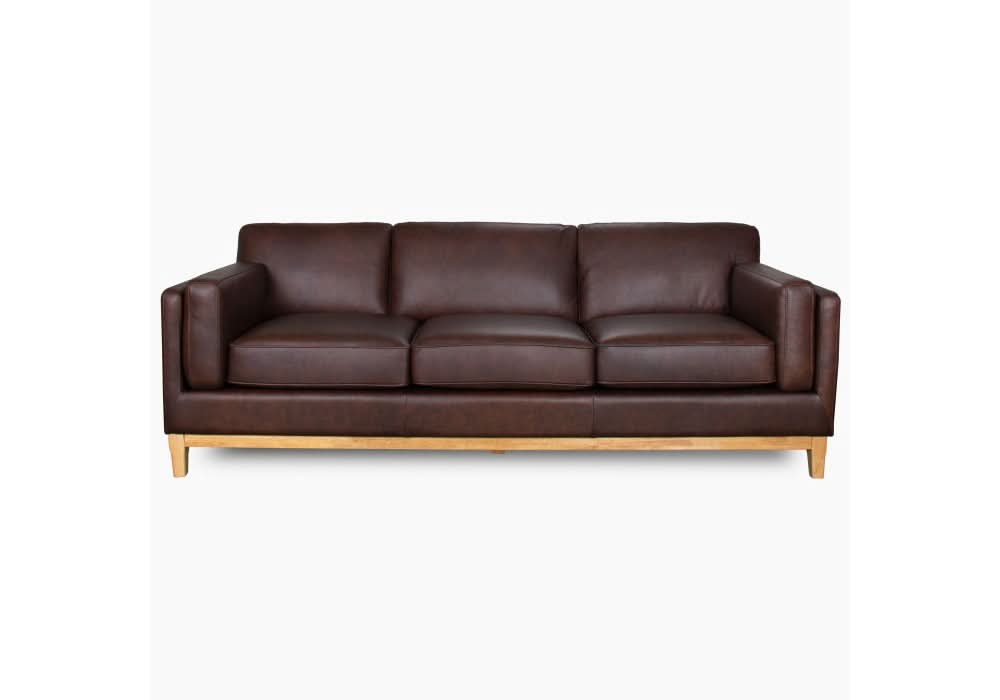 MARQUIS 3-SEATER OSLO LEATHER SOFA MINK