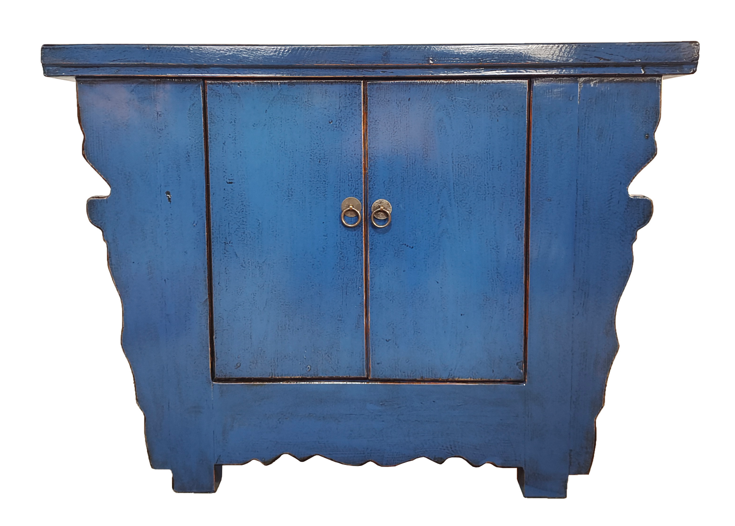 LANYIN HF2308-177 CHINESE ANTIQUE RECYCLED  PINE TIMBER CABINET/CUPBOARD CLASSIC BLUE