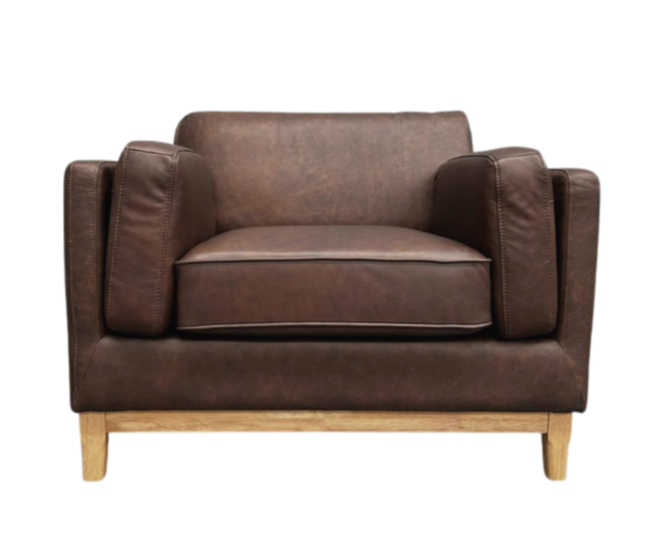 MARQUIS OSLO LEATHER ARMCHAIR 1 SEATER MINK