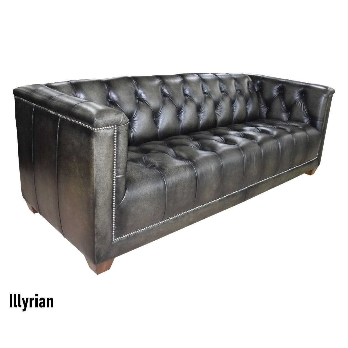 SOPHIA GENUINE TOP GRAIN LEATHER 3-SEATER SOFA ILLYRIAN COLOUR