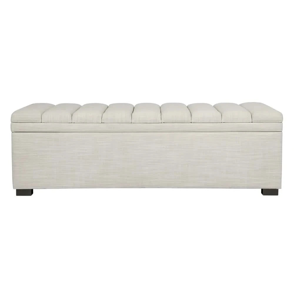 MILLICENT LINEN BED HEADBOARD OFF-WHITE QUEEN SIZE