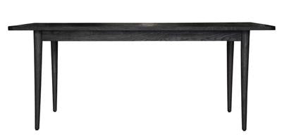 MEDRANO OAK DINING TABLE SANDBLASTED BLACK 180CM