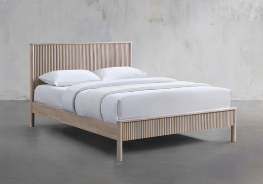 LANDRA HANDCRAFTED RUBBERWOOD QUEEN BED