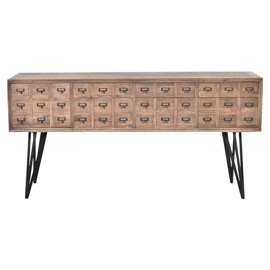 BOSWORTH OLD ELM PHARMACY SIDEBOARD/BUFFET BLACK & NATURAL