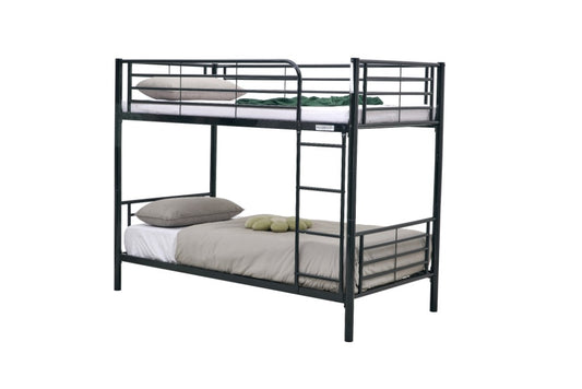 CURZON SINGLE OVER SINGLE BUNK BEDS BLACK