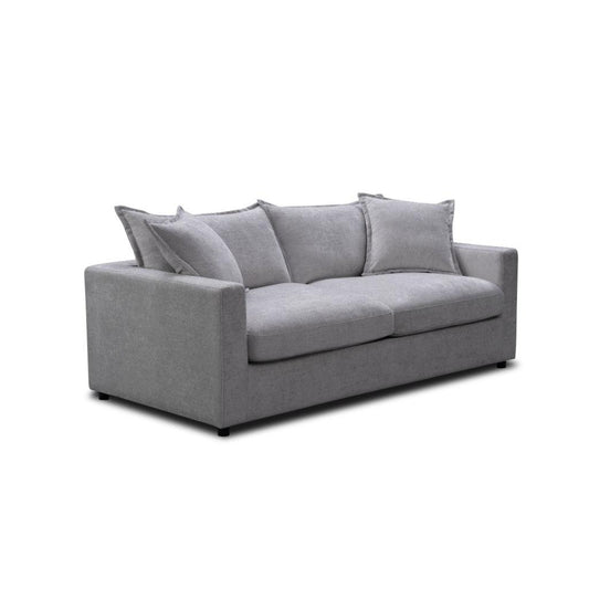 DEVINE SOFA BED IN SILVER COLOURED FABRIC - MyChocolateWood
