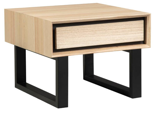 VORN MESSMATE LAMP TABLE SIDE TABLE 1 DRAWER  NATURAL