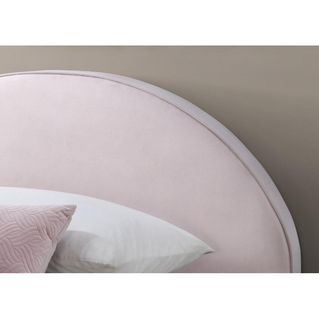 SPAR CHILDREN'S  KING SINGLE-SIZE  BED IN  PINK  VELVET FABRIC