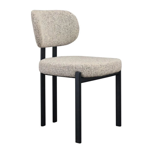 KILBRIN SPECKLE BROWN/BLACK METAL DINING CHAIR