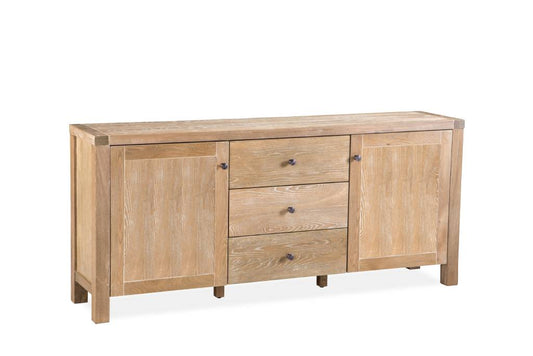 FERDI ELM VENEER/MDF BUFFET/SIDEBOARD 2 DOORS 3 DRAWERS 180CM NATURAL WASH