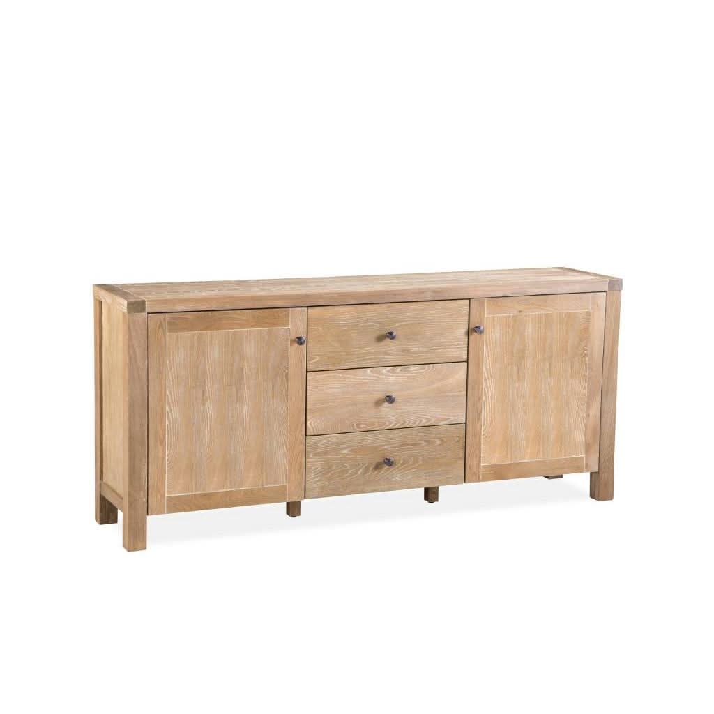 FERDI ELM VENEER/MDF BUFFET/SIDEBOARD 2 DOORS 3 DRAWERS 180CM NATURAL WASH