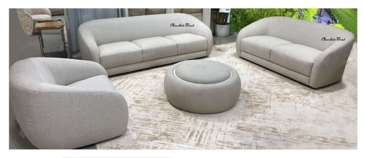 PICKARD PLYWOOD & EUCALYPTUS 360 DEGREE SWIVEL ARMCHAIR/SINGLE SEATER IN LINEN COLOUR