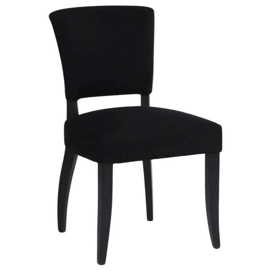 SET OF 2 CAVENDISH LINEN DINING CHAIR BLACK