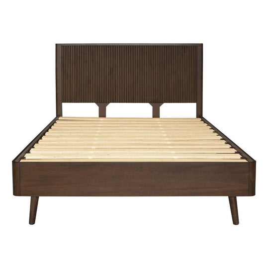 SEVERIN SOLID & VENEER MALAYSIAN HARDWOOD KING BED WALNUT