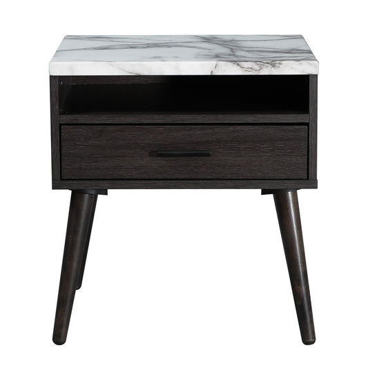 MARNI 1-DRAWER 1-NICHE BEDSIDE TABLE ESPRESSO
