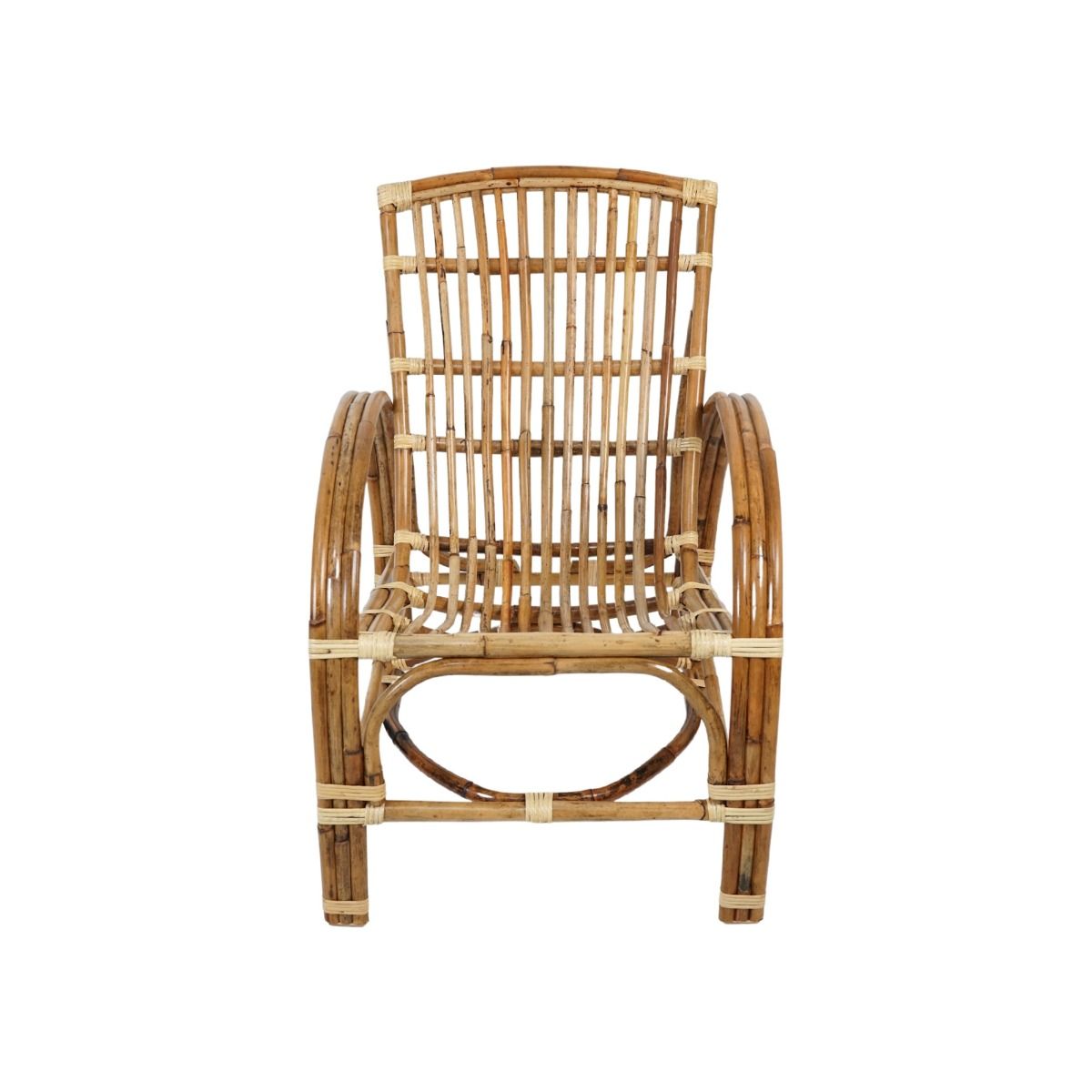 TOMO NATURAL RATTAN VERANDAH CHAIR LOUNGE CHAIR ACCENT CHAIR/ ARMCHAIR /EASY CHAIR