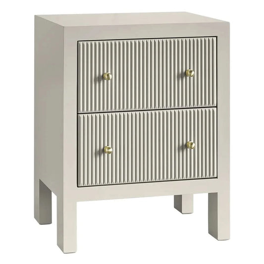 JAYLA SMALL 2-DRAWER GREY BEDSIDE TABLE