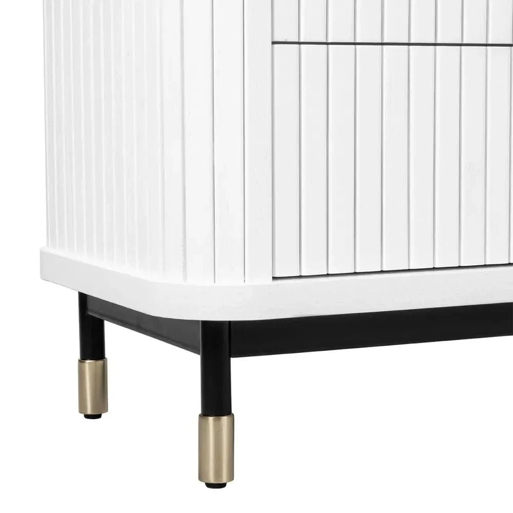 PEMBROKE OAK TIMBER 6-DRAWER CHEST OF DRAWERS WHITE