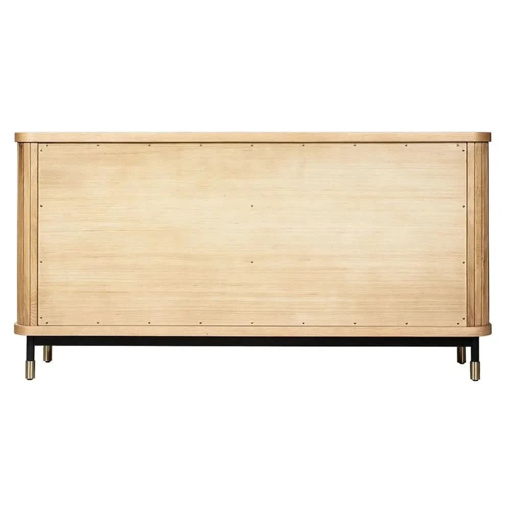 PEMBROKE OAK TIMBER 6-DRAWER CHEST OF DRAWERS NATURAL