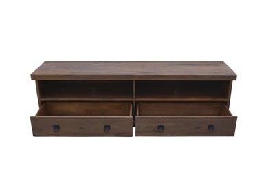 ELLERY SOLID MANGO WOOD TV/ENTERTAINMENT UNIT DRAWERS ANTIQUE WALNUT