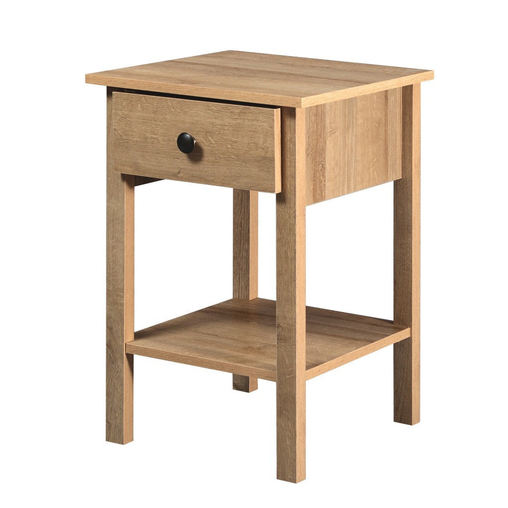 ZYLA 1-DRAWER 1-SHELF BEDSIDE TABLE RIVIERA OAK