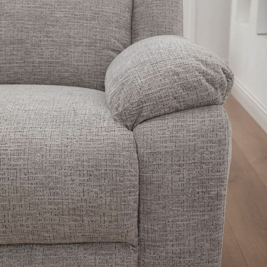 ALLOA FABRIC 1-SEATER ARMCHAIR ELECTRIC RECLINER SOFA GREY