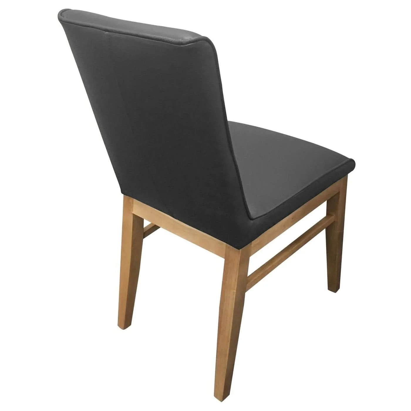 MORROW LEATHER DINING CHAIR GRAY/NATURAL
