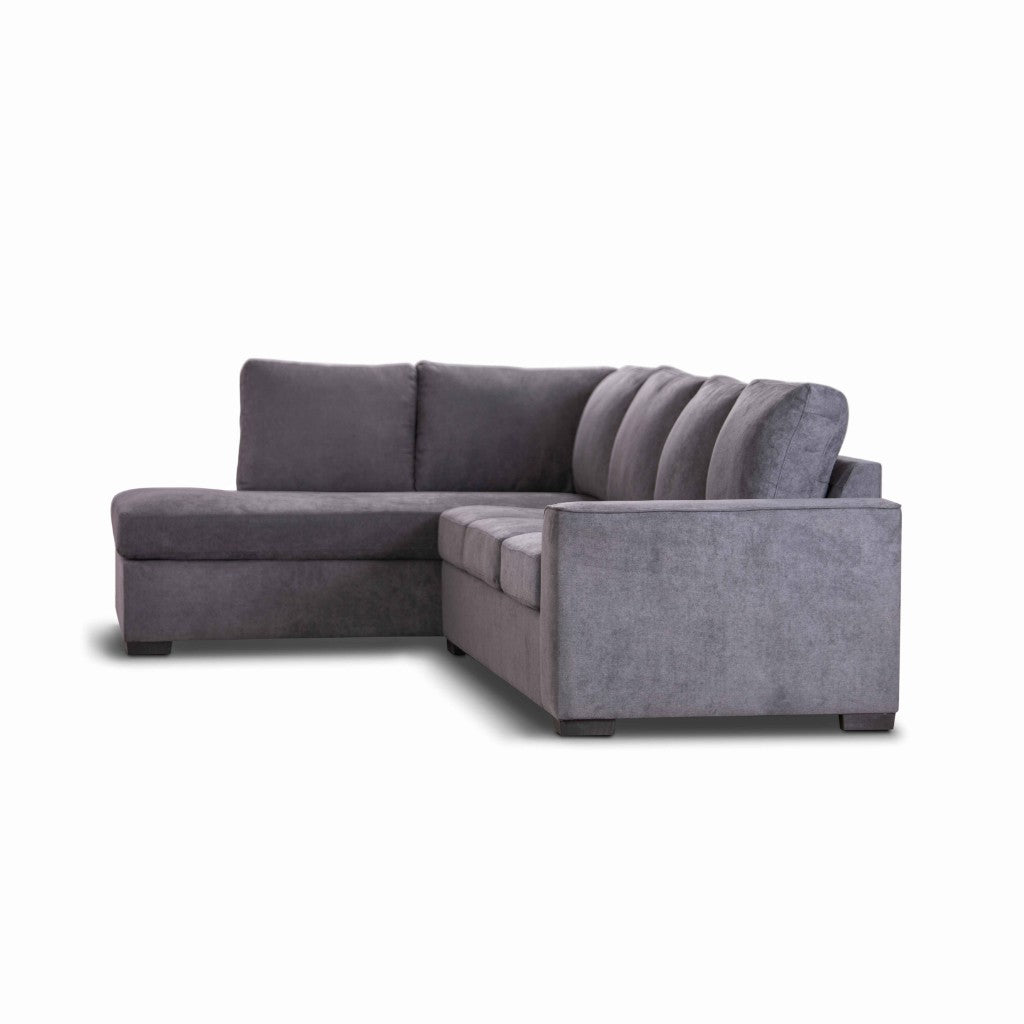 MARIGNY FABRIC 3-SEATER SOFA WITH LHF CHAISE DARK GREY (2 PIECES)