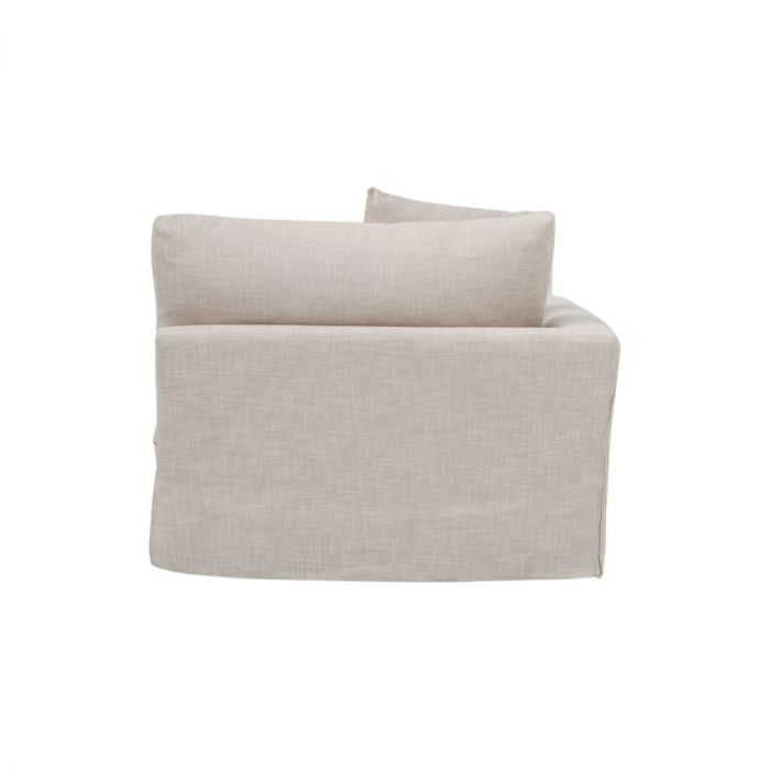LIVINGSTON LAF FABRIC LOUNGE CHAIR 'LEMAY' KHAKI COLOUR