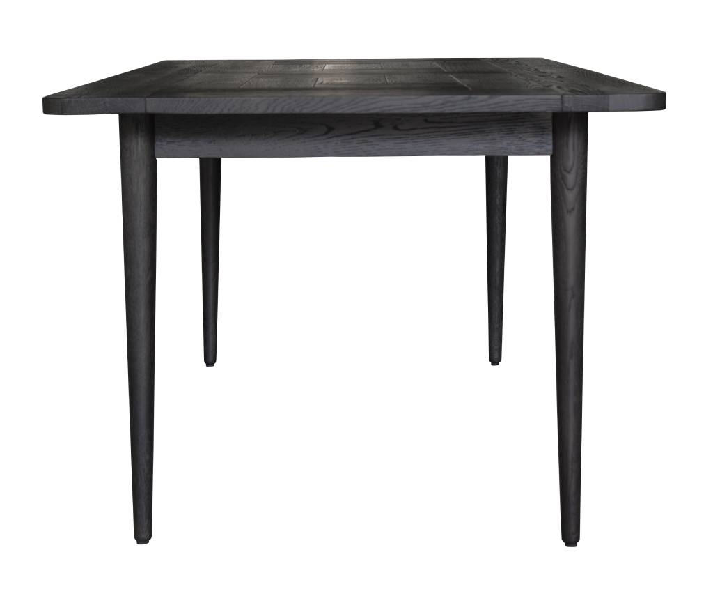 MEDRANO OAK DINING TABLE SANDBLASTED BLACK 180CM
